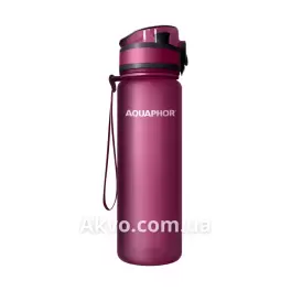 Аквафор Сити бутылка-фильтр для воды 0,5 л, вишневая - Фото№2