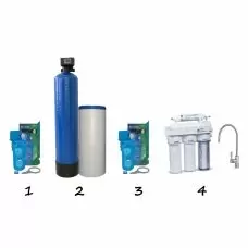 Готовое решение система умягчения воды для коттеджа - "Стандарт"