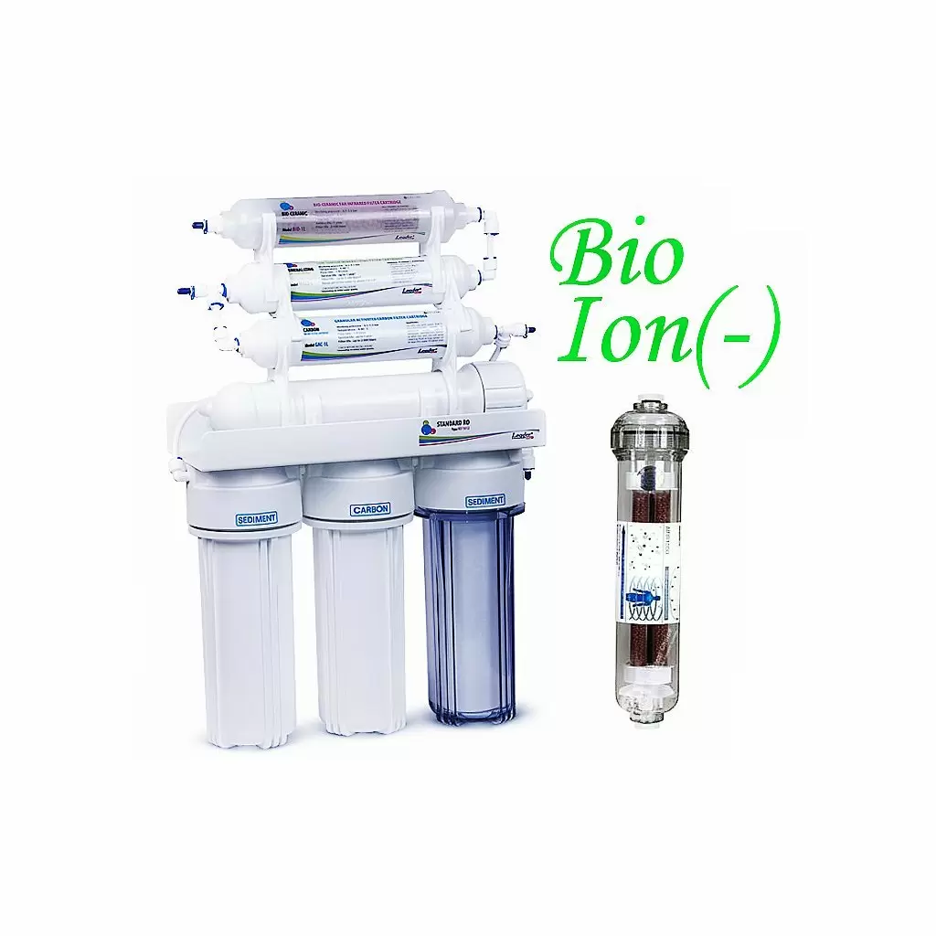 Обратный осмос Leader  RO8 BIO ION(-) - с минерализатором, биокерамикой и ионизатором