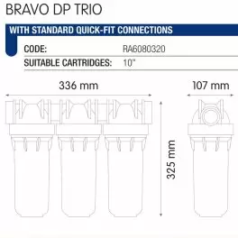 Atlas Filtri BRAVO DP TRIO 10" (RA6080320) трёхступенчатый фильтр - Фото№4