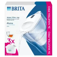 BRITA Aluna Фільтр глечик білий 2,4 л + 3 картриджа MaxtraPro