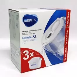 BRITA Marella XL Фільтр глечик білий 3,5 л + 3 картриджі MAXTRA+ - Фото№7