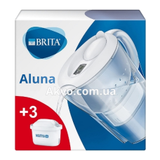 BRITA Aluna Фільтр глечик білий 2,4 л + 3 картриджа MAXTRA+