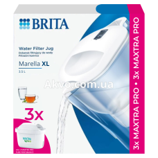 BRITA Marella XL Фильтр кувшин белый 3,5 л + 3 картриджа MaxtraPro