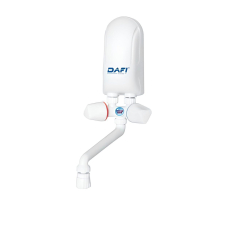 DAFI IPX5 Проточный электрический нагреватель 3,7 кВт с белым смесителем