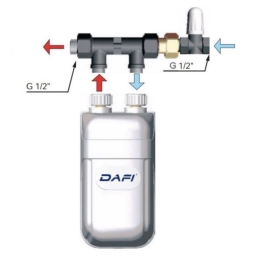 DAFI IPX4 Проточный электрический нагреватель 5,5 кВт  - Фото№3