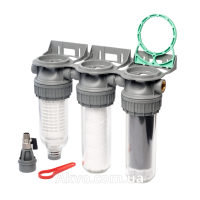 Ecosoft 3P Grey Triplex 10 дюймів Магістральний фільтр з'єднання 3/4 дюйми