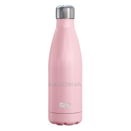 Geo Нержавеющая бутылка/термос с матовым покрытием, 0,5 л, розовая BTSS17SLPOWPK - Фото№2