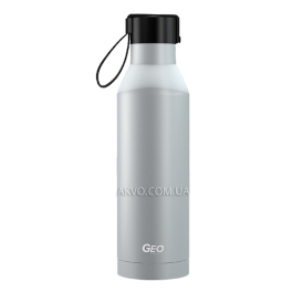 Geo Нержавіюча пляшка/термос з матовим покриттям та ручкою, 0,5 л, біла BTSS17SBWHT - Фото№2