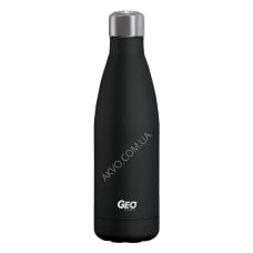 Geo Нержавеющая бутылка/термос с глянцевым покрытием, 0,5 л, черная BTSS17SLBLK
