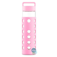 Geo Скляна пляшка з чохлом, рожева BT224ZGPK