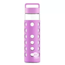 Geo Скляна пляшка з чохлом, фіолетова BT224ZGPP