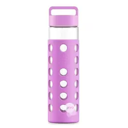 Geo Скляна пляшка з чохлом, фіолетова BT224ZGPP - Фото№2