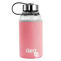 Geo Стеклянная бутылка с чехлом и ручкой, 1 л, розовая BTG1LSCSPK