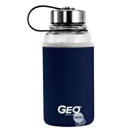 Geo Стеклянная бутылка с чехлом и ручкой, 1 л, синяя BTG1LSCSBLU - Фото№2