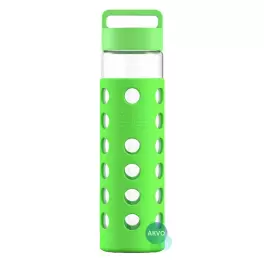 Geo Скляна пляшка з чохлом, зелена BT224ZGGN - Фото№2