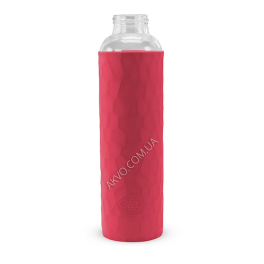 Geo Скляна спортивна пляшка із чохлом, 0,6 л, рожева BTG20WHPK - Фото№3