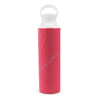 Geo Скляна спортивна пляшка із чохлом, 0,6 л, рожева BTG20WHPK